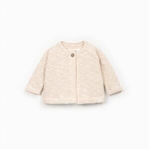 NEW PLAY UP girl's embellished pique jacket in natural